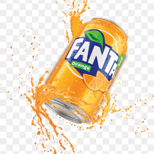 fanta orange, cola,